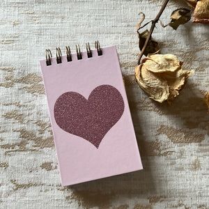 Heart Petite Purse Journal Notebook -lined. NWT.